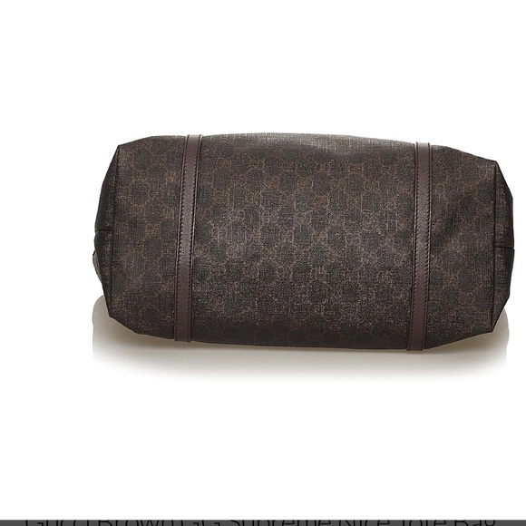 Gucci Brown GG Supreme Nice Tote Bag Dark brown.Excellent condition! Retail 1.2k - Picture 5 of 6
